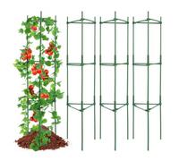 VEVOR Cage à tomates, 28x28x162 cm, support pour plantes de jardin, lot de 4 cages empilables pour plantes hautes, tours à tomates en treillis pour jardin surélevé, légumes, fleurs, plantes grimpantes