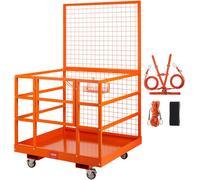 VEVOR Cage de Sécurité Nacelle Chariot Élévateur Plate-Forme 114,3x109,2cm 635kg