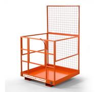 VEVOR Cage de Sécurité pour Chariot Élévateur 1225x1148 mm, Plate-forme de Travail Charge Max. 635,03 kg, pour Travaux en Hauteur, Nacelle Démontable avec Verrouillage de Sécurité et Trou de Drainage