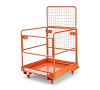 VEVOR Cage de Sécurité pour Chariot Élévateur 920x1045 mm, Plate-Forme de Travail Pliable Charge Max. 544,31 kg, pour Travaux en Hauteur, Nacelle avec 4 roulettes Pivotantes, Goupille de Verrouillage