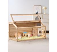VEVOR Cage Hamster en Bois, 101,6x50,8x50,8 cm, Habitat Rongeurs Nains Observation 270° avec Dessus Ouvrable, Maison Ventilée pour Petits Animaux de Compagnie, Souris, Gerbilles, Rats, Cochons d'Inde