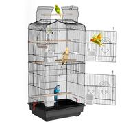 VEVOR Cage à Oiseaux en Métal 92,5 cm pour Perruches Perroquets Calopsittes