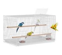 Cage Oiseau En Métal Petite Robuste Avec Perchoirs Tasse d'Alimentation 76x46x45,5cm
