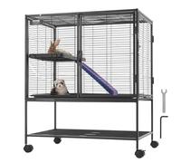 VEVOR Cage roulante en métal pour Furet, Grande Cage à 2 Niveaux pour Furet avec rampes et Plateau, Facile à Installer pour Souris, Hamster, Cochon d'Inde, Chinchilla, écureuil, hérisson, Lapin 91,4