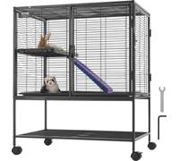 VEVOR Cage à furet roulante 2 niveaux métal pour petits animaux 920mm avec rampe