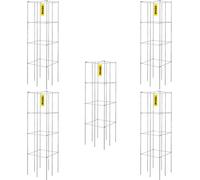 VEVOR - Cages à tomates, Support pour plantes, carré en acier, 3,8 pieds, argent, pour jardin, paquet de 5