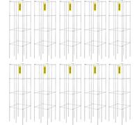 VEVOR Cages à tomates 30x30x117 cm support pour plantes de jardin 10PCS, cages carrées pour plantes robustes, tours à tomates acier enduit de PVC argent pour légumes grimpants, plantes, fleurs, fruits