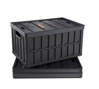 VEVOR Caisse de Rangement Plastique Pliable avec Couvercles 3PCS Bac de Rangement Empilable Capacité d'Une Boîte 65 L avec Poignées