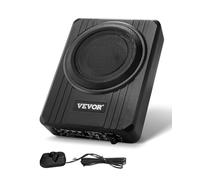 VEVOR Caisson de basses sous le siège de voiture, 400 W, haut-parleur de boîtier de basses de voiture mince, 203 mm, amplificateur intégré, entrée de niveau haut/bas, contrôleur de volume, pour camion