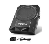 VEVOR Caisson de basses sous le siège de voiture, 400 W, haut-parleur de boîtier de basses de voiture mince, 254 mm, amplificateur intégré, entrée de niveau haut/bas, contrôleur de volume, pour camion