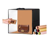 VEVOR caisson lumineux pour studio photo, 16" x 16", 3000-5600 K, 3 températures de couleur réglables, kit de tente de prise de vue professionnelle avec 120 LED, 6 fonds de couleur double face, IRC ≥