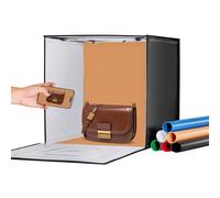 VEVOR Caisson lumineux pour studio photo, 20 x 20 pouces, 3000-5600 K, 3 températures de couleur réglables, kit de tente de prise de vue avec 160 LED, 6 fonds, bloc d'alimentation, tissu lumineux doux