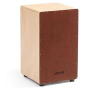 VEVOR Cajon avec Cordes de Caisse Claire Internes, Boite à Percussion Légère Bois Bouleau, Instrument de Musique Portable avec Pieds en Silicone, pour Débutants, Professionnels, 30,5 x 30,5 x 50,8 cm
