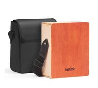 VEVOR Cajon avec Cordes de Guitare Internes, Boite de Percussion Légère Bois Bouleau, Instrument de Musique Portable avec Sac de Transport, Sangle Réglable, pour Débutants, Professionnels, 23x10x28 cm