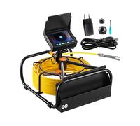 VEVOR Caméra Inspection Canalisation 30 m Endoscope Drain avec Écran 4,3'' avec Lumière 6 LED Réglables, Carte SD 16 Go, Zoom 3X, Vidéo, Étanche IP68, pour Conduit, Égout, Plomberie, Tuyaux, Maison