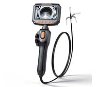VEVOR Caméra Endoscopique 180° 2 Voies Endoscope avec Sonde IP67 3,9 mm Caméra Inspection pour Canalisation Automobile, avec Éclairage, Écran IPS HD 4,3 pouces, Câble Serpent Flexible 1,5 m, Zoom 8x
