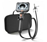 VEVOR Caméra Endoscopique 180° 2 Voies Endoscope Double Objectif Caméra Inspection pour Canalisation Automobile avec Éclairage, Sonde IP67 8 mm, Écran IPS HD 5 pouces, Zoom 8x, Câble Serpent 1,5 m