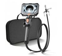 VEVOR Caméra Endoscopique 180° 2 Voies Endoscope Double Objectif Caméra Inspection pour Canalisation Automobile avec Éclairage, Sonde IP67 8 mm, Écran IPS HD 5 Pouces, Zoom 8X, Câble Serpent 1,5 m