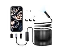 VEVOR Caméra Endoscopique avec Câble Semi-rigide 15 m, Endoscope HD 1920p pour Android et iOS, avec 8 Lumières LED Réglables, Zoom, Étanche IP67, Caméra Serpent d'Inspection pour Automobile, Plomberie