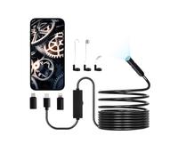 VEVOR Caméra Endoscopique avec Câble Semi-Rigide 5 m, Endoscope HD 1920p pour Android et iOS, avec 8 Lumières LED Réglables, Zoom, Étanche IP67, Caméra Serpent d'Inspection pour Automobile, Plomberie