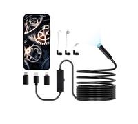 VEVOR Caméra Endoscopique avec Câble Semi-Rigide 5 m, Endoscope HD 1920p pour Android et iOS, avec 8 Lumières LED Réglables, Zoom, Étanche IP67, Caméra Serpent d'Inspection pour Automobile, Plomberie