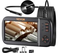 VEVOR Caméra endoscopique avec lumière Lentilles triples Endoscope industriel 4,5" écran IPS Caméra d'inspection 1920x1080 Caméra étanche pour tuyaux Inspection de moteurs de voiture Canalisations d'e