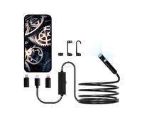 VEVOR Caméra endoscopique double objectif 3m semi-rigide, HD 1920p, 8+1 LED, IP67, Zoom, Android/iOS
