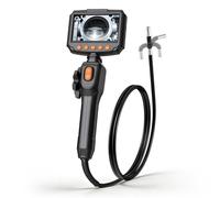 VEVOR Caméra Endoscopique Endoscope 180° 2 Voies Objectif 1280x720 HD 4,3 pouces