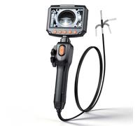 VEVOR Caméra Endoscopique 180° 2 Voies Endoscope avec Sonde IP67 3,9 mm Caméra Inspection pour Canalisation Automobile, avec Éclairage, Écran IPS HD 4,3 pouces, Câble Serpent Flexible 1,5 m, Zoom 8x