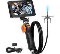 VEVOR Caméra Endoscopique Endoscope Bidirectionnel Articulé 180° IPS 12,7 cm Zoom 8X