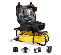 VEVOR Caméra Inspection Canalisation 120 m Caméra Endoscopique Drain écran 9'' avec Enregistreur Dvr étanche IP68 12 Led Réglables Carte Sd 16 Go