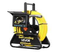 VEVOR Caméra Inspection Canalisation 30 m Caméra Endoscopique Autonivelante Écran HD 11 cm Endoscope Canalisation pour Conduits Égouts Plomberie, Étanche IP68 12 LED Batterie 4500 mAh Carte SD 16 Go