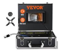 VEVOR Caméra Inspection Canalisation 30 m Endoscope d'Écran 7'' avec Enregistreur Dvr Étanche IP68 12 Led Réglables Carte Sd 16 Go pour Conduit