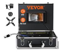VEVOR Caméra Inspection Canalisation 30 m Endoscope d'Écran 17,8 cm avec Enregistreur Dvr Étanche IP68 12 Led Réglables Carte Sd 16 Go pour Conduit