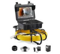 VEVOR Caméra Inspection Canalisation 50 m Caméra Endoscopique Drain écran 9'' avec Enregistreur Dvr étanche IP68 12 Led Réglables Carte Sd 16 Go