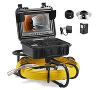 VEVOR Caméra Inspection Canalisation 50 m Caméra Endoscopique Drain écran 9'' avec Enregistreur Dvr étanche IP68 12 Led Réglables Carte Sd 16 Go