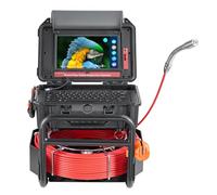 VEVOR Caméra Inspection Canalisation 50 m Endoscope Drain Auto-nivellement, Émetteur 512 Hz, Compteur Distance, Écran Tactile 10,1'', Étanche IP68, 12 LED, Carte SD 32 Go, pour Conduit, Égout, Tuyaux