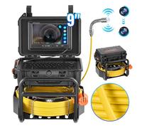 VEVOR Caméra Inspection Canalisation 70 m Endoscope Drain Auto-nivellement, avec Émetteur 512 Hz, Compteur de Distance, Écran 9'', Étanche IP68, 12 LED, Carte SD 32 Go, pour Conduit, Égout, Tuyaux