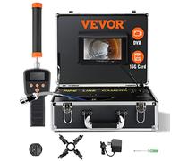 VEVOR Caméra Inspection Canalisation avec Câble 40 m Localisateur Écran 7" | Pour Conduit Égout Maison Plomberie Tuyaux Vidange, Écran 7 pouces, Enregistreur DVR, IP68, 12 LED Réglables, Carte SD 16 Go