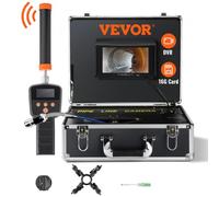 VEVOR Caméra Inspection Canalisation avec Localisateur 512 Hz Endoscope Drain 40 m Écran 7'' Enregistreur Dvr Étanche IP68 12 Led Réglables Carte Sd