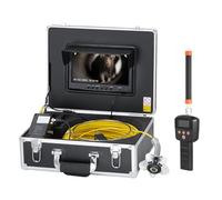 VEVOR Caméra Inspection Canalisation avec Localisateur 512 Hz Endoscope Drain 50 m Écran 9'' Auto-nivellement, Zoom 36X, Étanche IP68, 12 LED, Carte SD 32 Go, pour Conduit, Égout, Plomberie, Tuyaux