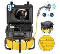 VEVOR Caméra Inspection Canalisation 50 m Endoscope Drain Auto-nivellement avec Écran 9'' 1080P, Zoom 36X, Étanche IP68, Lumière 12 LED, Carte SD 32 Go, pour Conduit, Égout, Plomberie, Tuyaux, Maison