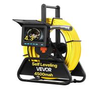 VEVOR Caméra Inspection Canalisation 30 m Caméra Endoscopique Autonivelante Écran HD 11 cm Endoscope Canalisation pour Conduits Égouts Plomberie, Étanche IP68 12 LED Batterie 4500 mAh Carte SD 16 Go