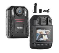 VEVOR 1440P Caméra-Piéton pour Police 64G avec Batterie 2850 mAh Vision Nocturne