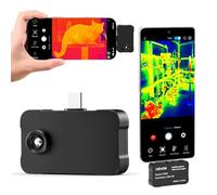 VEVOR Caméra Thermique pour Android et iOS Super Résolution TISR 512x384 Imageur Thermique Infrarouge Résolution 256x192 pour Smartphone et Tablette, 25 Hz, -20 °C à 550 °C, avec 6 Palettes Couleurs