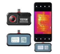 VEVOR Caméra Thermique pour Android, Résolution Infrarouge 256 x 192 IR avec Caméra Visuelle, Taux de Rafraîchissement 25 Hz Plage de Température -20°C - 550°C, IP54 pour Smartphone, Tablette Type-C