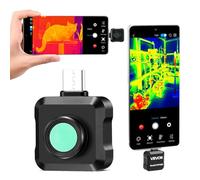 VEVOR Caméra Thermique pour Android Super Résolution TISR 320x240 Imageur Thermique Infrarouge Résolution 160x120 pour Smartphones et Tablettes, 25 Hz, -20 °C à 550 °C, avec 15 Palettes de Couleurs