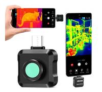 VEVOR Caméra Thermique pour Android Super Résolution TISR 512x384 Imageur Thermique Infrarouge Résolution 256x192 pour Smartphones et Tablettes, 25 Hz, -20 °C à 550 °C, avec 15 Palettes de Couleurs