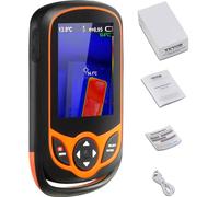 VEVOR Caméra Thermique Résolution IR 256 x 192 Imageur Thermique Infrarouge de Poche avec WiFi, Taux de Rafraîchissement 25 Hz, Écran Tactile 3,2", Caméra Visuelle 0,3 MP, Plage -20°C - 550°C, IP54