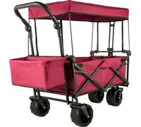 VEVOR Camion pliable Noir Camion pliable Toit amovible 600D toile Oxford Camion pliable Grande roue Camion pliable portable Poignée réglable Convient pour la plage, le jardin, le sport